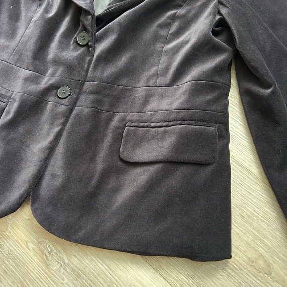 New York & Co. Stretch Navy‎ Blue Velvet blazer  Womens Size 16 - Picture 2 of 12